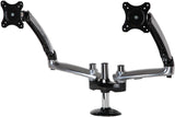 Peerless LCT620AD Dual Monitor Desktop Mount with Flexible Arms for 19 to 30 Flat Panel Screens - Black