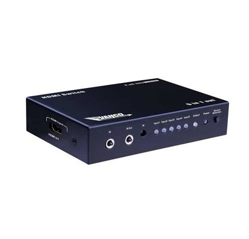 Vanco HDMI 5 x 1 HDMI Selector Switch with IR Remote Control Vanco HDMI 5 x 1 HDMI Selector Switch with IR Remote Control