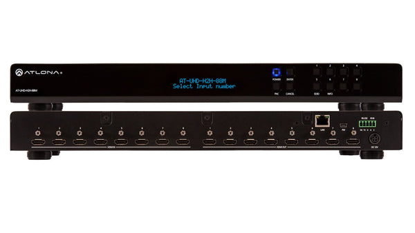 Atlona AT-UHD-H2H-88M 8x8 4K/UHD HDMI to HDMI Matrix Switcher Atlona AT-UHD-H2H-88M 8x8 4K/UHD HDMI to HDMI Matrix Switcher