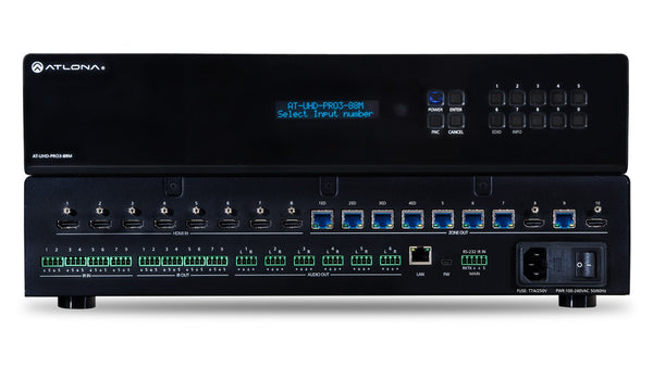 Atlona 8 by 8 HDMI to HDBaseT 4K Matrix Switcher Atlona 8 by 8 HDMI to HDBaseT 4K Matrix Switcher