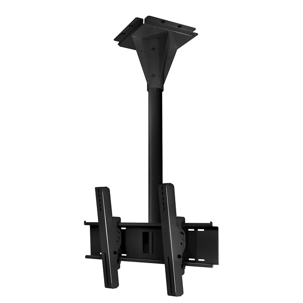 Peerless ECMU-04-I Wind Rated I-beam Tilt Mount - 4' Pole Length - Black