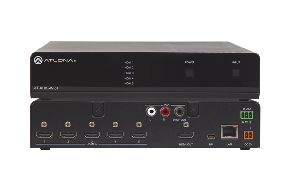 Atlona AT-UHD-SW-51 4K/UHD 5 Input HDMI Switcher