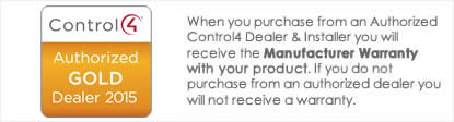 iElectronics is an Authorized Control4 Dealer &amp; Installer - All products come with a manufacturer warranty