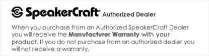 iElectronics is an Authorized SpeakerCraft Dealer - All products come with a manufacturer warranty