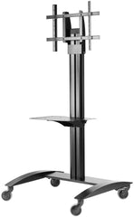 Peerless SR560M Mobile Cart for 32 to 60 inch Flat Panel Televisions and Monitors - Includes: Universal Monitor Mounting Plate - Metal Shelf