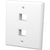 Vanco 2 Socket Keystone Faceplate