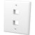 Vanco 2 Socket Keystone Faceplate