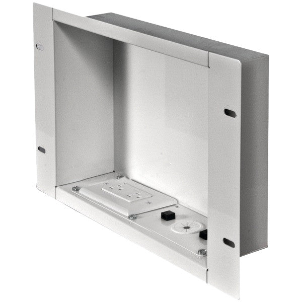 Peerless-AV Recessed Cable Managementand Power Storage Accessory Box With Surge Protected Du