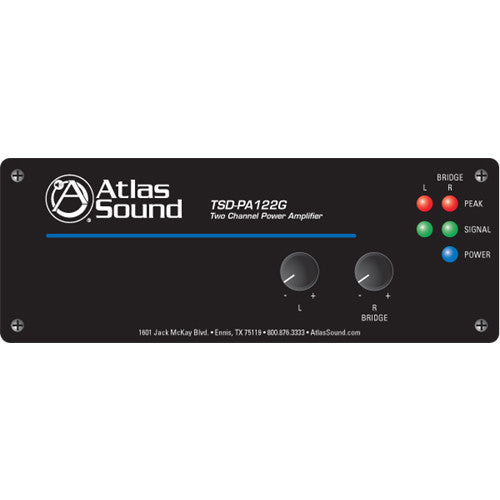 Atlas Sound TSD-PA122G Amplifier - 24 W RMS - 2 Channel - Black