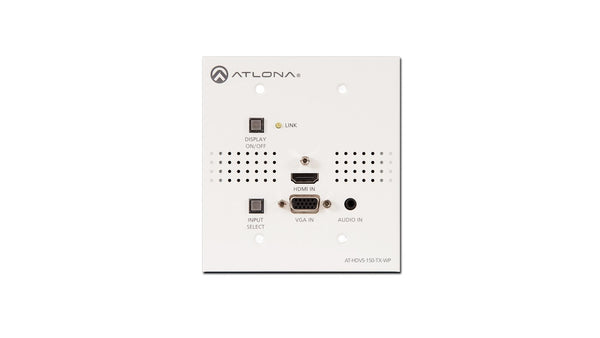 Atlona AT-HDVS-150-TX-WP Wall Plate Switcher 1-HDMI 1-VGA Inputs x 1-HDBaseT Output & POE 2 Gang US