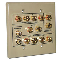 Choice Select Dual Gang 6.2 Home Theater Connection Wall Plate, ivory