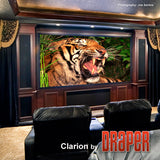 Draper 252290SC Clarion 80 x 140 Fixed Frame Screen with Veltex - Black Frame