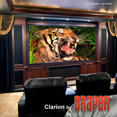Draper 252290SC Clarion 80 x 140" Fixed Frame Screen with Veltex - Black Frame