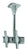 Peerless ECMU-04-I(-S) 4' Wind Rated I-Beam Ceiling Tilt Mount - 32" to 65" - Silver Grey