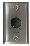 Lowell 100LVC Attenuator-100W, 100V/70V/25V, 1-gang Stainless Steel