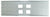 Peerless WSP724-W 24" Triple Stud Wall Plate - White